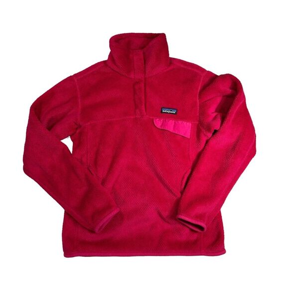 Women's Patagonia Re-Tool Snap‎ T Fleece Pullover Jacket Pink Small - Picture 1 of 6